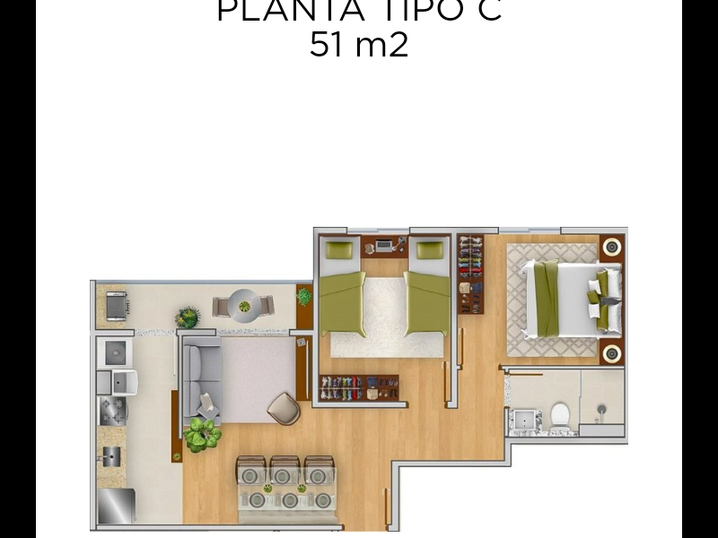 imóvel com 51m² - Jardim Anhangüera - Ribeirão Preto