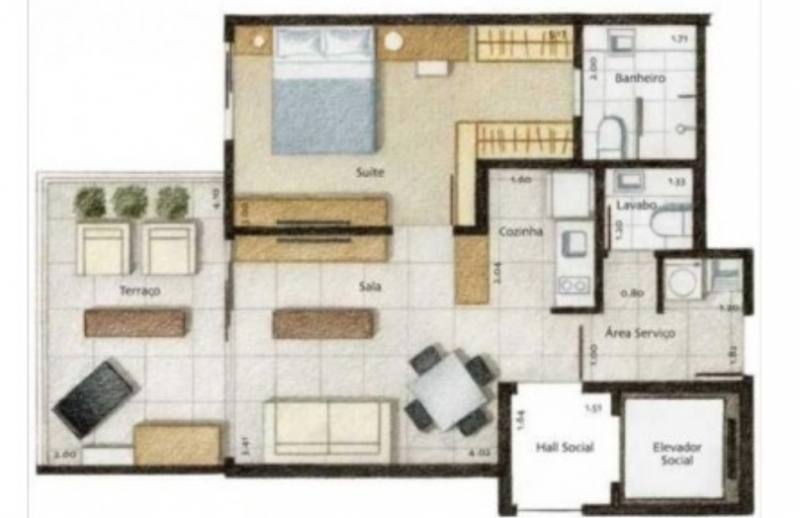 Apartamento para alugar Itaim Bibi com 61m² e 1 quarto por R$ 6.000 - 1104072560-foto.JPG