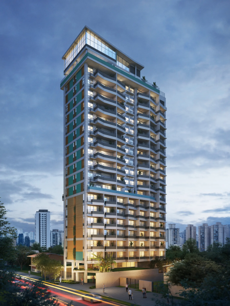 Studio à venda Jardim das Acácias com 25m² e 1 quarto por R$ 309.000 - 737037772-woder-brooklin-fachada.png