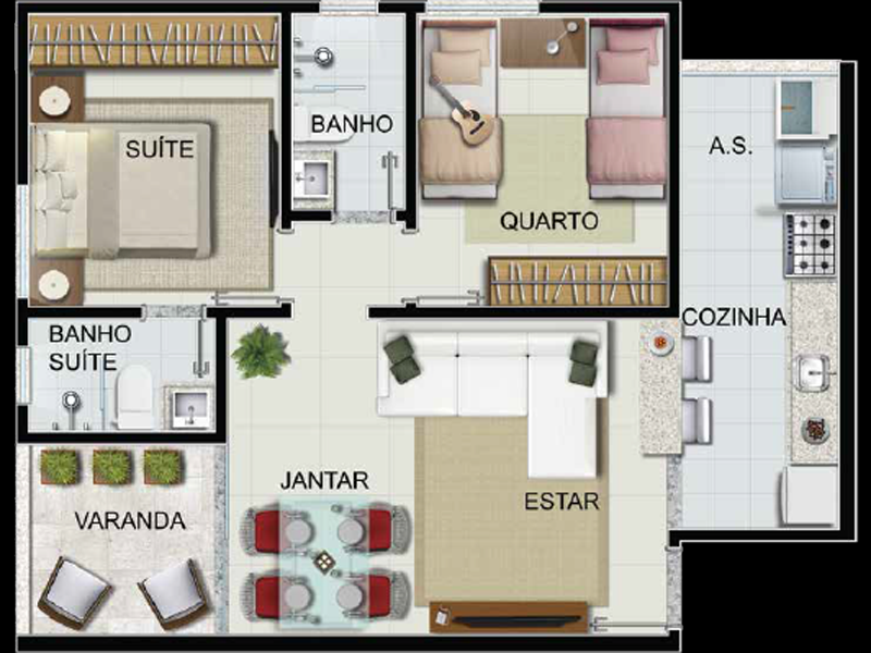 imóvel com 59m² - Palmital - Lagoa Santa