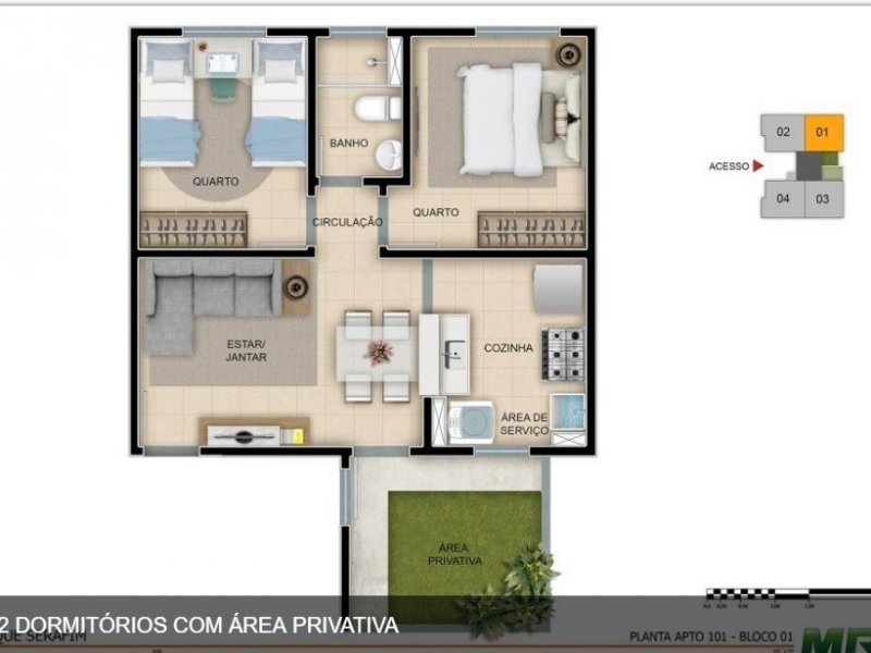 imóvel com 47m² - Parque Santa Rosa - Suzano