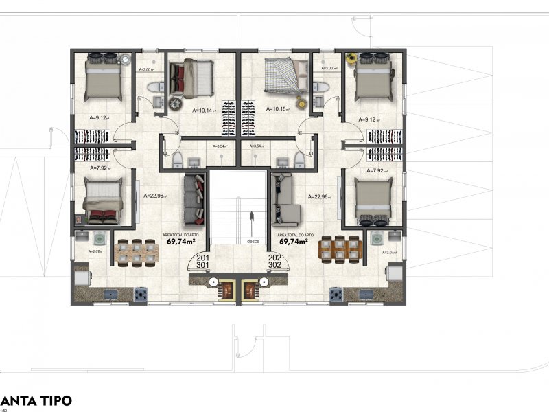 imóvel com 70m² - Nova Palhoça - Palhoça