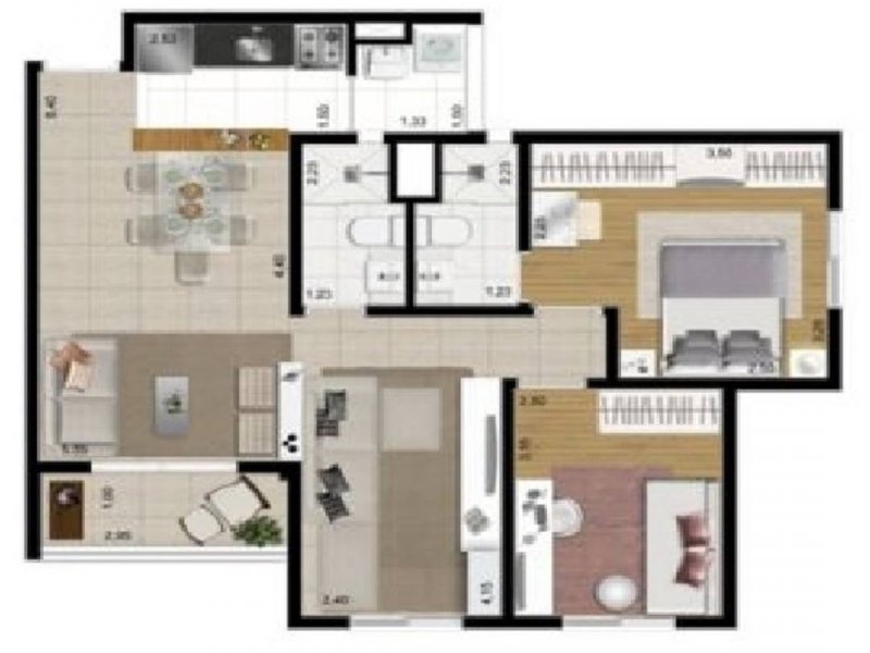 Apartamento à venda Vila Andrade com 67m² e 3 quartos por R$ 379.000 - 2059552810-img-1080.JPG