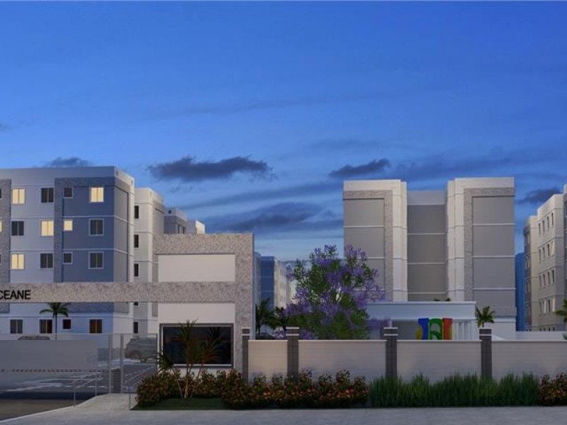 Apartamento à venda Campo Grande com 44m² e 2 quartos por R$ 144.000 - 1196437905-20180205011712-mrv-riooceane-fachadacomguaritanoturna-hr00-semlegenda.jpg