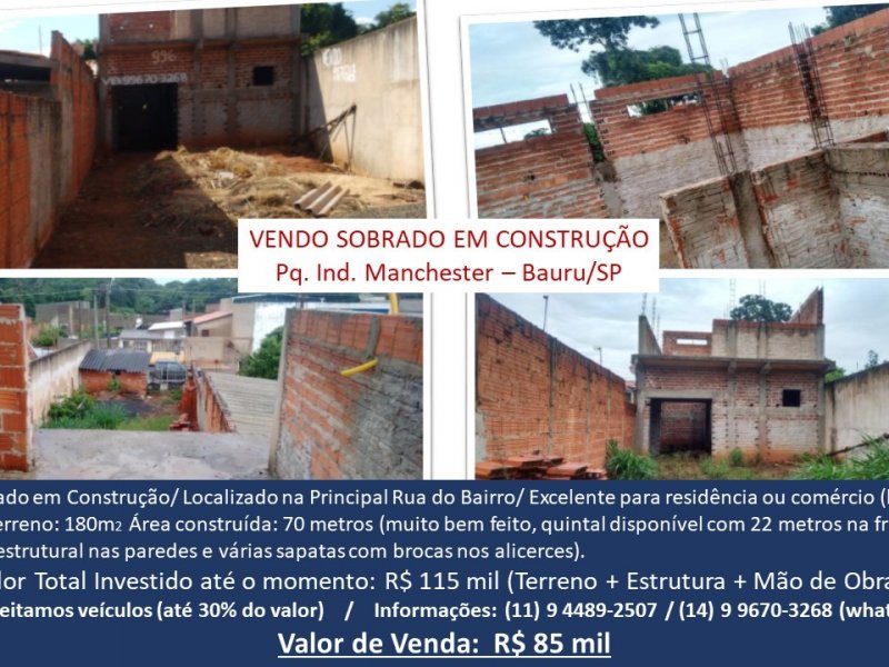 imóvel com 180m² - Parque Ind. Manchester - Bauru