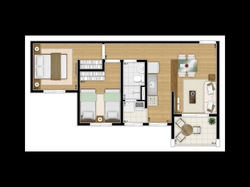 Apartamento à venda Jardim Celeste com 49m² e 2 quartos por R$ 290.000 - 1185713719-2.jpg