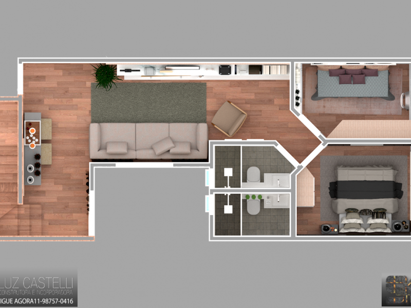 Apartamento à venda Vila América com 100m² e 2 quartos por R$ 345.000 - 1816084702-vitorino-4-100m2-cobertura-sem-condominio-vila-pires-santo-andre-luz-castelliconstrutora.png