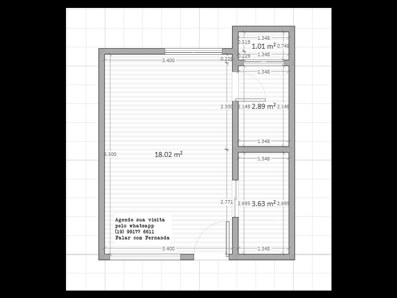 Kitnet/Stúdio à venda Vila Itapura com 31m² e 1 quarto por R$ 139.000 - 1795324719-decorado-1.jpg
