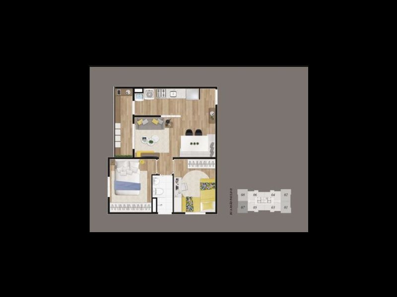 Apartamento à venda São Pedro com 49m² e 2 quartos por R$ 190.000 - 1701841399-foto1.JPG