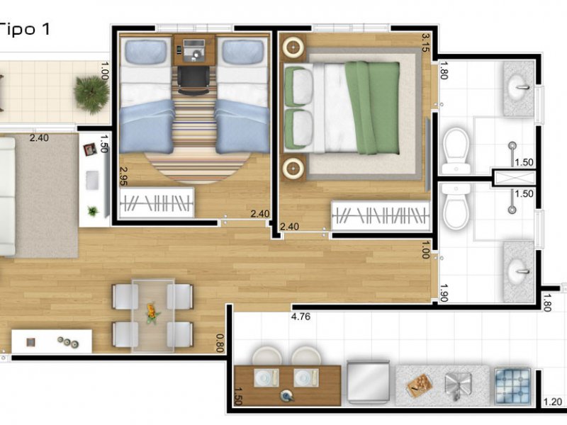 Apartamento à venda Outeiro de Passargada com 57m² e 2 quartos por R$ 250.000 - 795842394-planta-tipo1.jpg