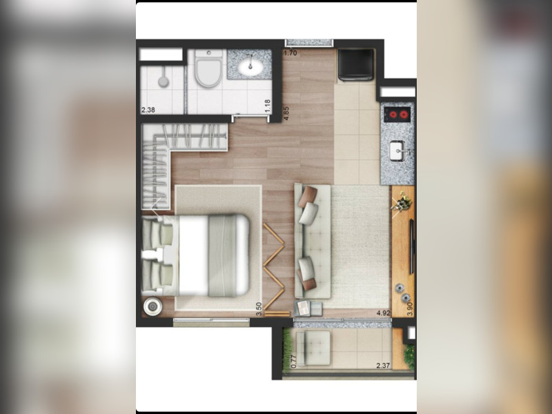 imóvel com 28m² - República - São Paulo