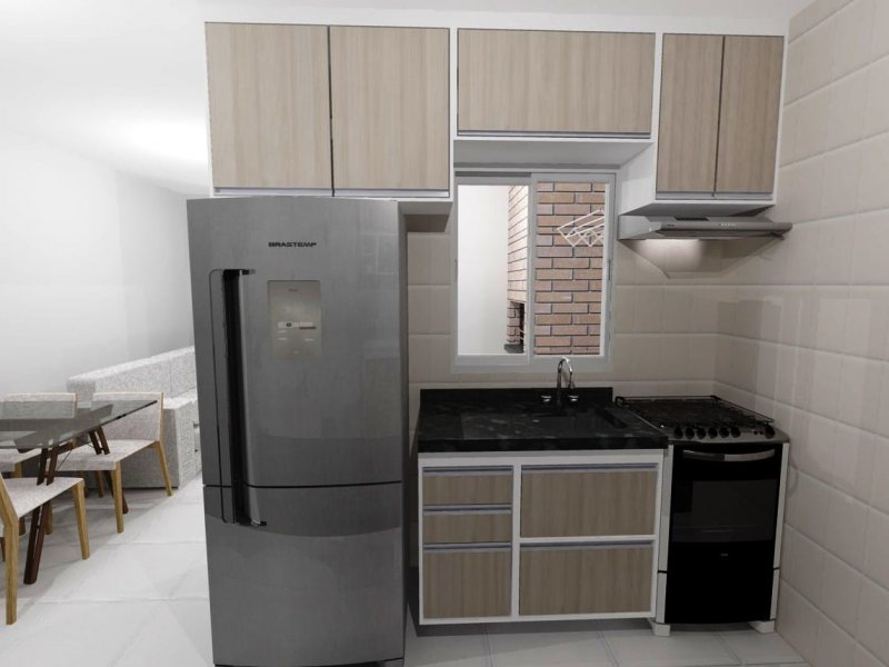 Apartamento à venda Jardim Ipanema com 39m² e 2 quartos por R$ 200.000 - 405553950-armario-cozinha-pia.jpeg