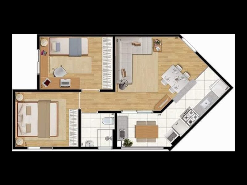 Apartamento à venda Vila Bela Vista (Zona Norte) com 49m² e 2 quartos por R$ 250.000 - 169249440-img-20190127-wa0021.jpg