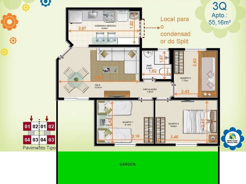Apartamento à venda Phoc II com 95m² e 3 quartos por R$ 285.000 - 1699923776-metragem-de-meu-ap.jpg