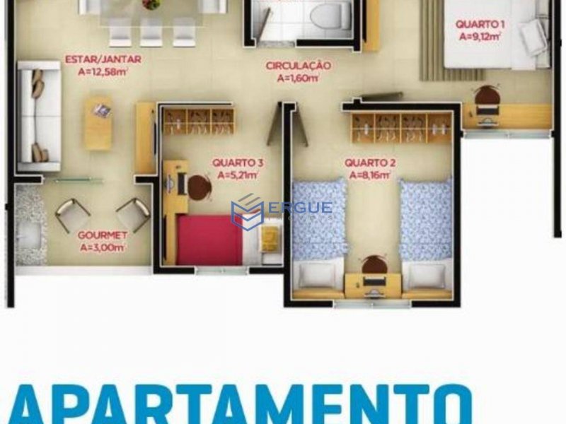 Apartamento à venda Mondubim com 60m² e 3 quartos por R$ 218.000 - 617084367-img-4655.JPG