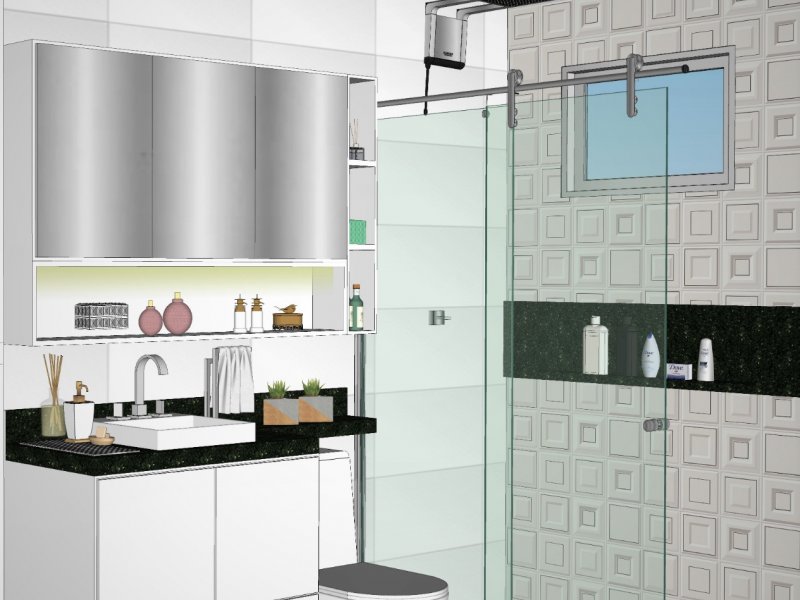 Apartamento à venda Guanabara com 128m² e 2 quartos por R$ 272.000 - 906460478-foto-banheiro-decorado-apt-202.jpg