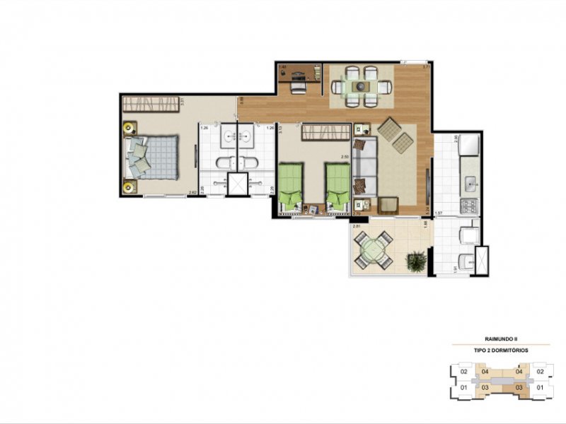 Apartamento à venda Vila Anastácio com 66m² e 2 quartos por R$ 550.000 - 1888300459-e000153f-544f-49f1-8b52-a28aceefe69a.jpeg