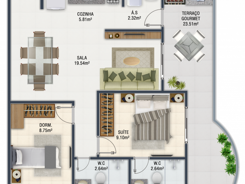 imóvel com 84m² - Guilhermina - Praia Grande