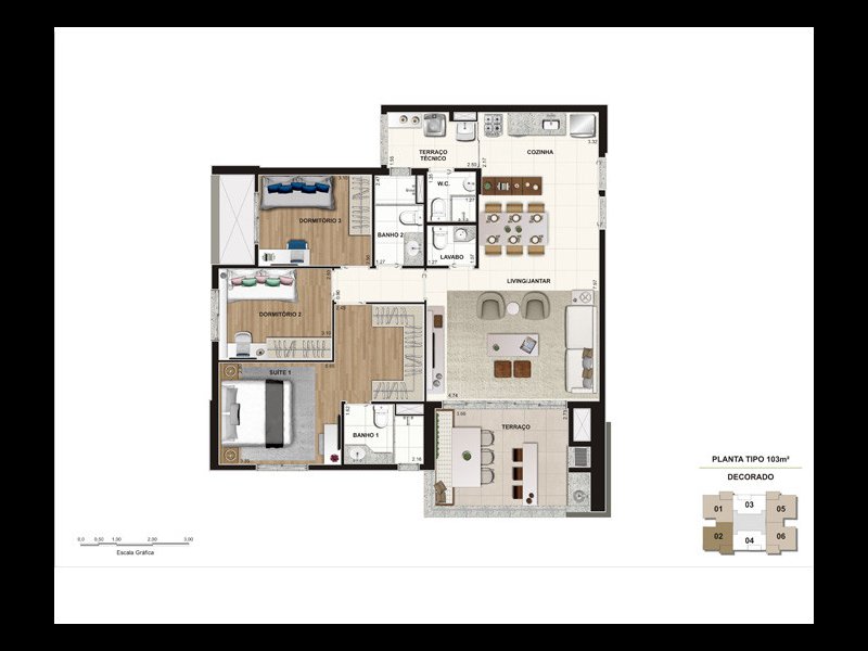 Apartamento à venda Barra Funda com 103m² e 3 quartos por R$ 900.000 - 625289909-planta.jpg