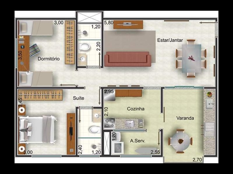 Apartamento à venda Vl. Aprazível com 78m² e 2 quartos por R$ 245.000 - 2124722747-apartamento-luna.jpeg