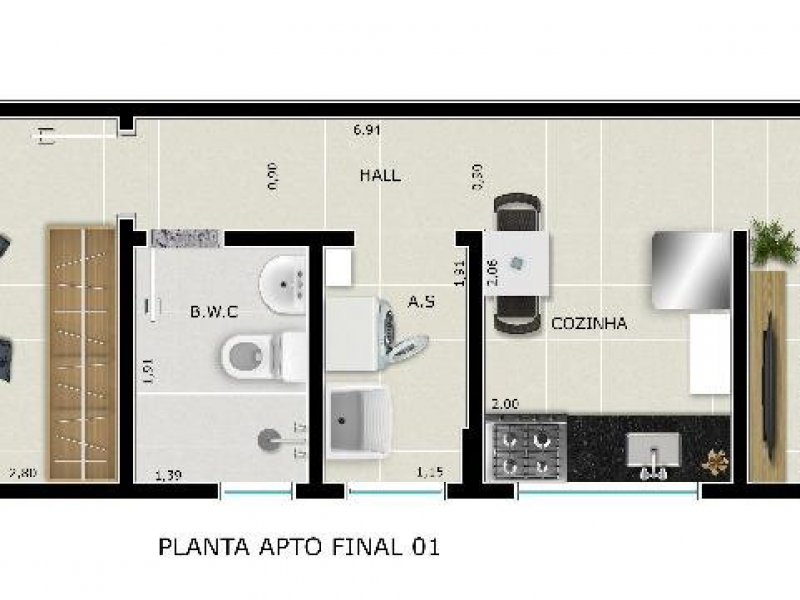 Apartamento à venda Jardim Imperador com 43m² e 1 quarto por R$ 190 - 1237628590-apto1.jpg