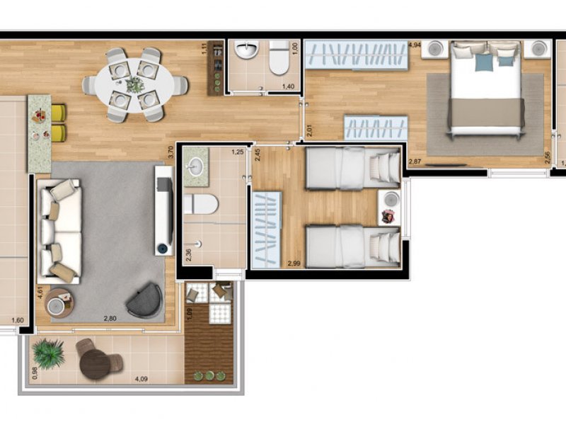 Apartamento à venda Vila Assunção com 72m² e 2 quartos por R$ 480.000 - 1515849655-planta.jpg