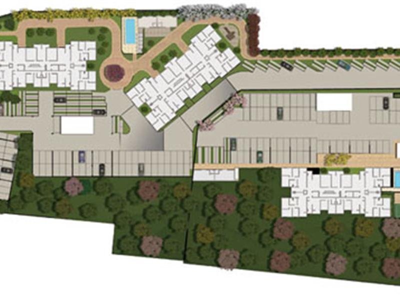 Apartamento à venda Jardim Íris com 62m² e 3 quartos por R$ 355.000 - 1176964450-130359221230628945-666x600-planta-perspectiva-ilustrada-da-implantacao.jpg
