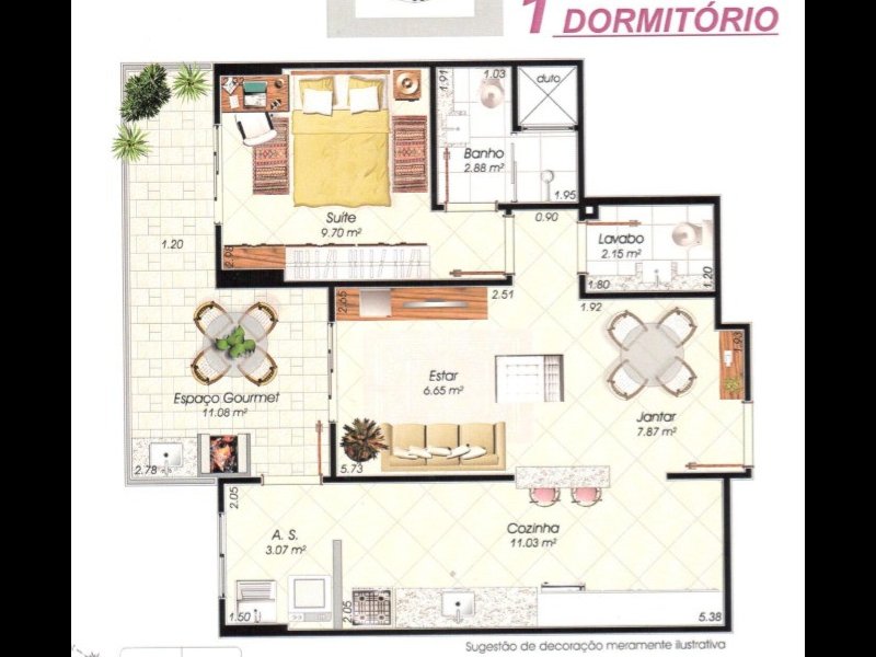 imóvel com 62m² - Vila Tupi - Praia Grande
