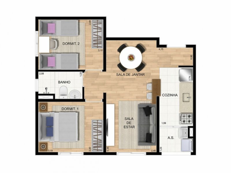 Apartamento à venda Quinta da Paineira com 45m² e 2 quartos por R$ 280.000 - 964245211-img-20190814-wa0048.jpg