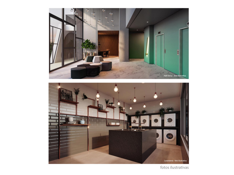 Studio à venda Jardim das Acácias com 22m² e 1 quarto por R$ 350.000 - hall-social-lavanderia.jpg