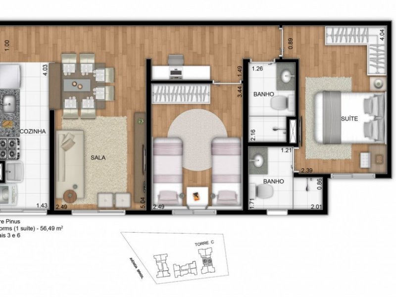 Apartamento à venda Centro com 57m² e 2 quartos por R$ 360.000 - 2122019008-20.jpg