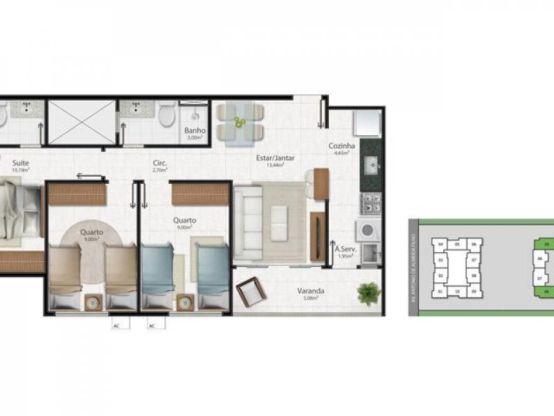 imóvel com 79m² - Praia de Itaparica - Vila Velha