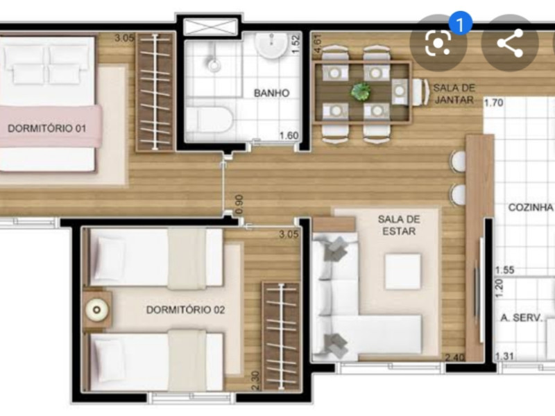 Apartamento à venda Parque dos Pinheiros com 50m² e 2 quartos por R$ 140.000 - 20191206-103029.jpg