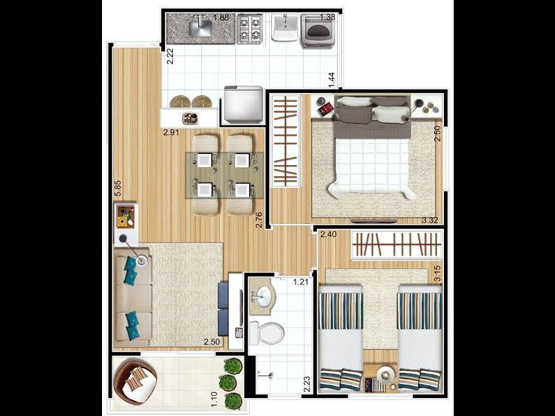 Apartamento à venda Jardim Celeste com 47m² e 2 quartos por R$ 300.000 - 1262448085-507b964e-0da5-424e-afbb-a6fa02421c23.jpeg