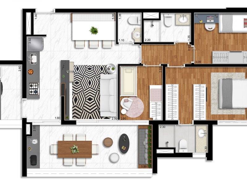Apartamento à venda Cambuci com 85m² e 3 quartos por R$ 850.000 - 1524104542-planta.jpg