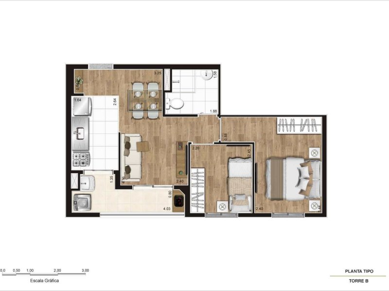 Apartamento à venda Centro com 44m² e 2 quartos por R$ 210.000 - 509488284-planta-4.jpg
