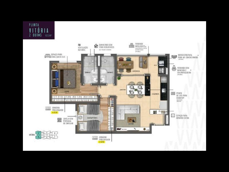 Apartamento à venda Vila Industrial com 62m² e 2 quartos por R$ 45.000 - 1032504295-828912096387107.jpg