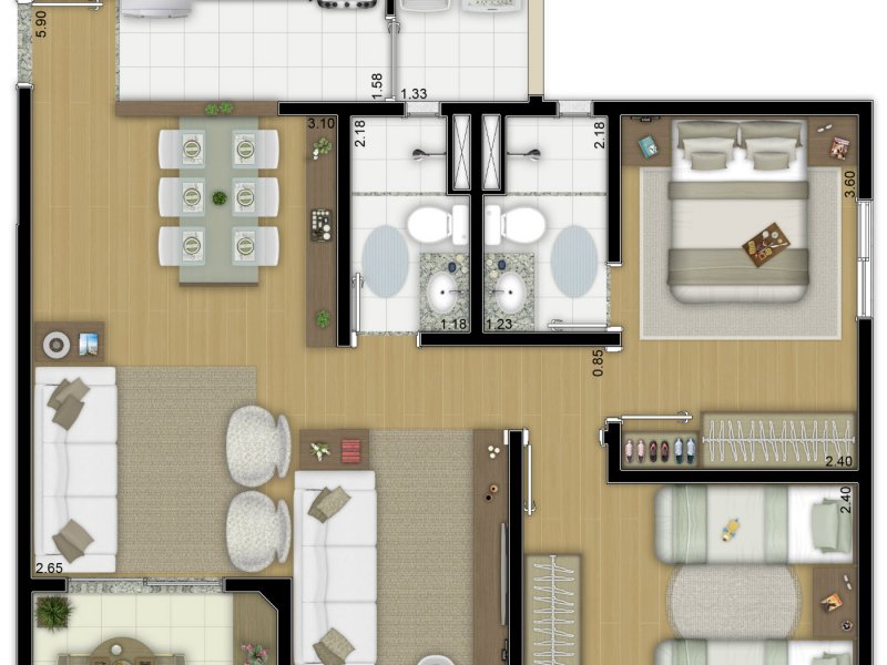 Apartamento à venda Jardim Caboré com 64m² e 2 quartos por R$ 350.000 - 1909663862-tree-morumbi-planta-tipo-64m-2-dorms-1-suite-sala-ampliada.jpg