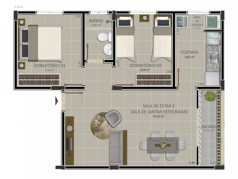 Apartamento à venda Vila Bela com 57m² e 2 quartos por R$ 230.000 - 845335400-2-3.png