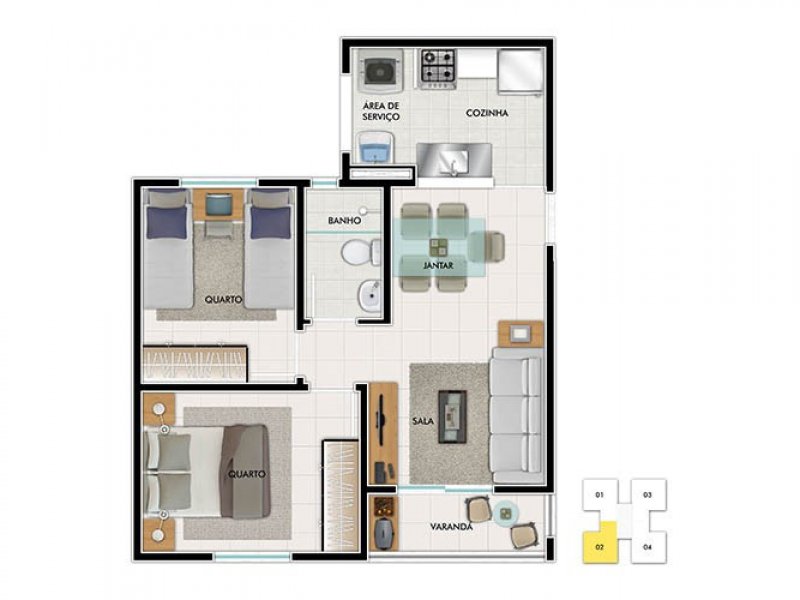 imóvel com 47m² - Engenho Nogueira - Belo Horizonte