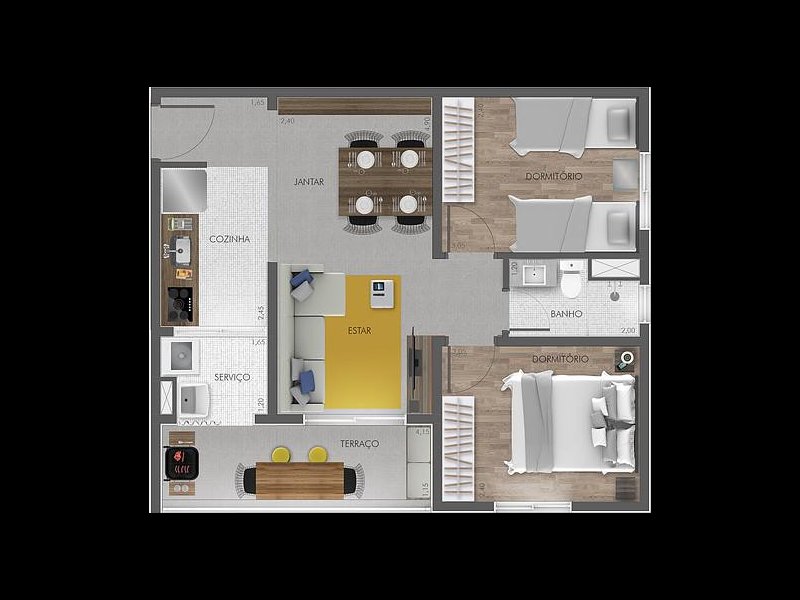 Apartamento à venda Parque Reboucas com 49m² e 2 quartos por R$ 259.990 - 460087636-99655e3a-494f-42ad-bc0a-b60ad08c092c.jpeg