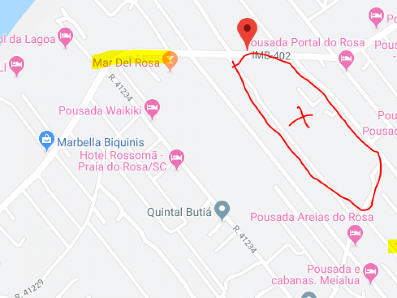 Terreno à venda Praia do Rosa com 240m² e  quartos por R$ 129.990 - 1620801630-localozacao.PNG