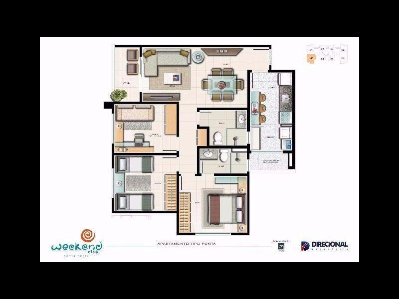 Apartamento à venda Ponta Negra com 69m² e 2 quartos por R$ 300.000 - 1707413681-24.jpg