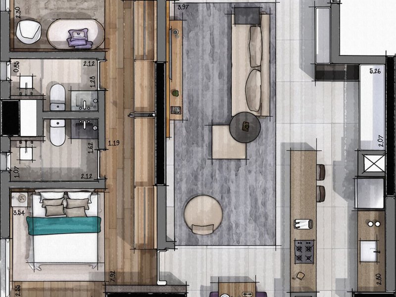 Apartamento à venda Vila Gertrudes com 1046m² e 3 quartos por R$ 1.700.000 - 1066274640-planta-decorada.jpg