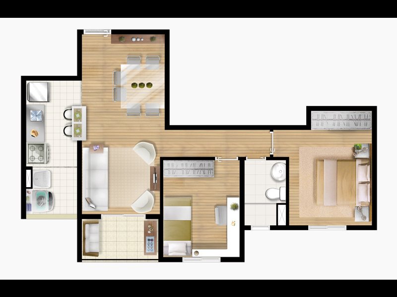 Apartamento à venda Lapa com 52m² e 2 quartos por R$ 530.000 - 1582891110-planta-2-dormitorios-53.jpg