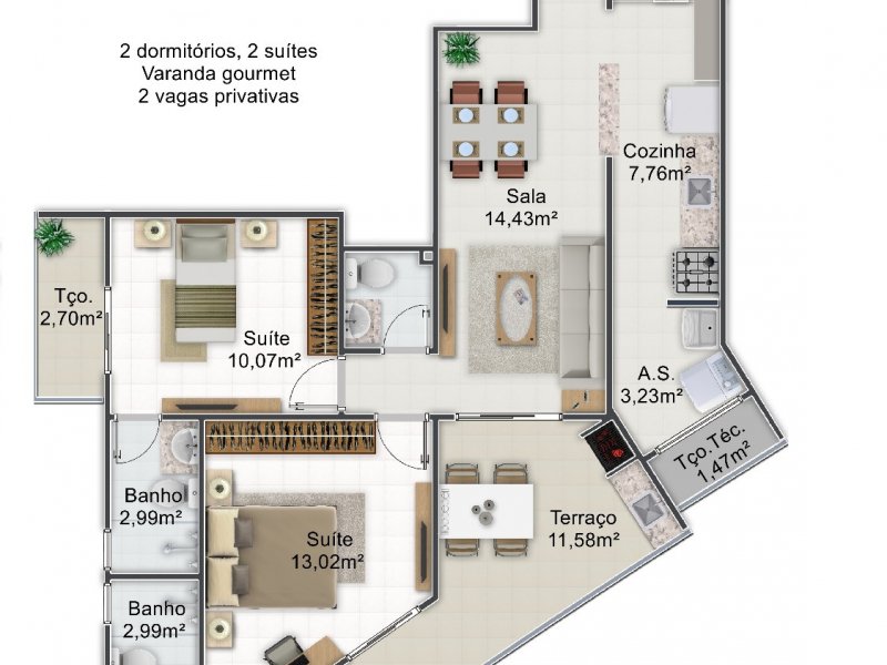 Apartamento à venda Vila Caiçara com 85m² e 2 quartos por R$ 420.000 - 241790897-6f8011b9-3338-406e-9890-66cb3b06a707.jpeg