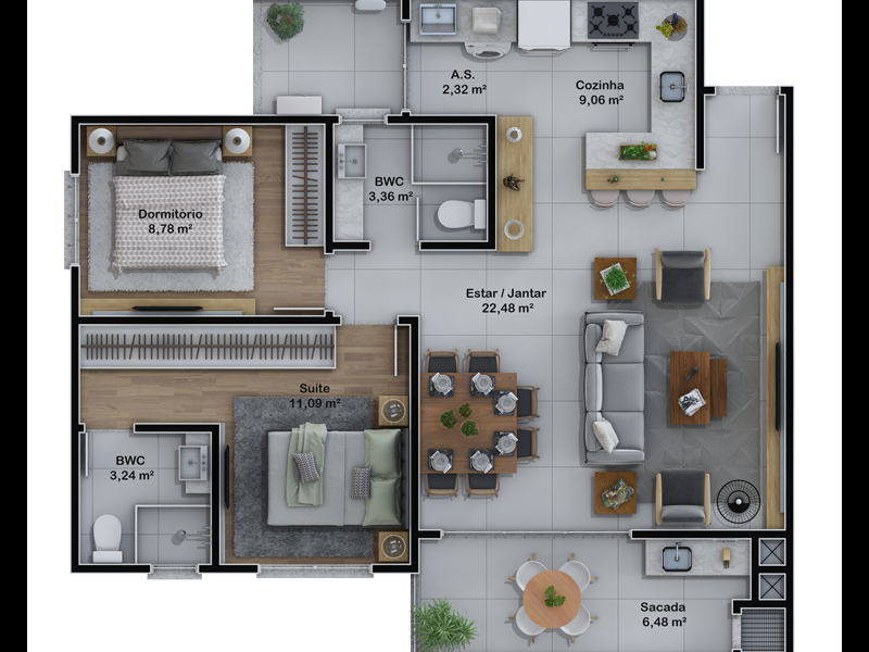 Apartamento à venda Fazenda com 75m² e 2 quartos por R$ 385.000 - 420345417-planta-baixa-apto-final-1-e-2.png