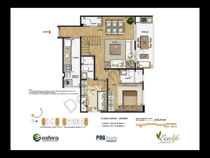 Cobertura à venda Freguesia (Jacarepaguá) com 212m² e 3 quartos por R$ 900.000 - 995571235-0-planta-piso-1.JPG
