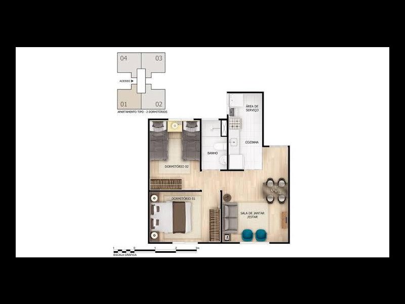 imóvel com 44m² - Parque Santa Rosa - Suzano
