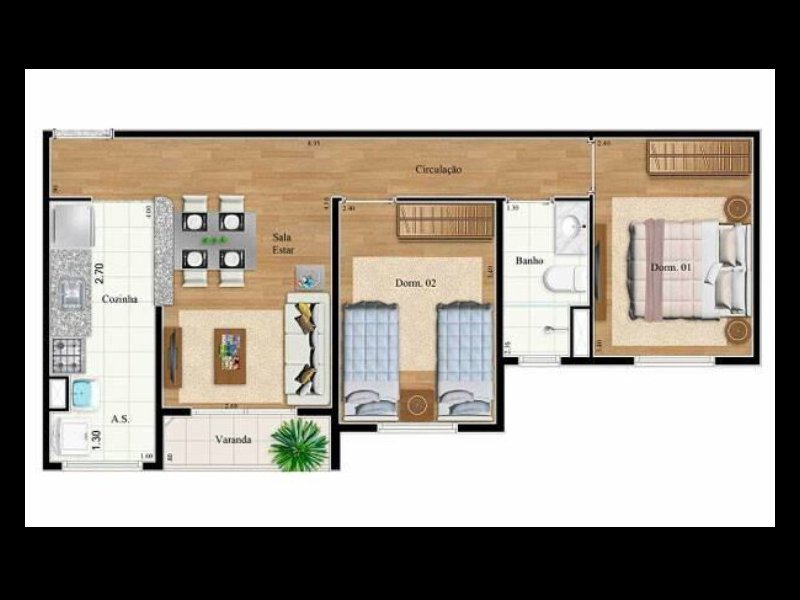 Apartamento à venda Tremembé com 52m² e 2 quartos por R$ 250.000 - 952578281-019816dc-7049-4914-b8aa-ee9373730c5b.jpeg